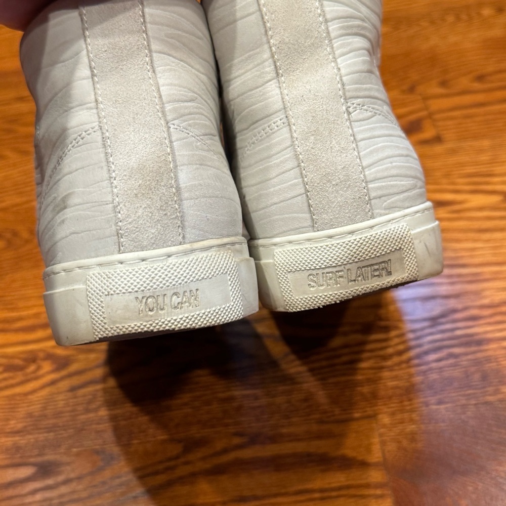 P448 Star White Zebra‎ Hightop Sneaker size EU 39 US 9 EUC - Picture 8 of 11